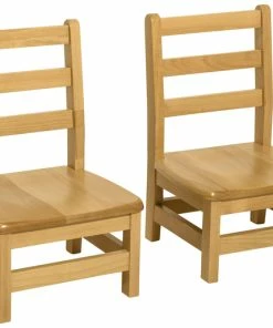 Outlet 🔔 Wood Designs Deluxe Hardwood Chairs, 12-Inch Seat Height, 14 X 12-1/8 X 24 Inches, Natural, Set Of 2 🔥