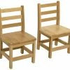 New 🤩 Wood Designs Deluxe Hardwood Chairs, 15-Inch Seat Height, 16 X 14-3/4 X 27-3/4 Inches, Natural, Set Of 2 🎁