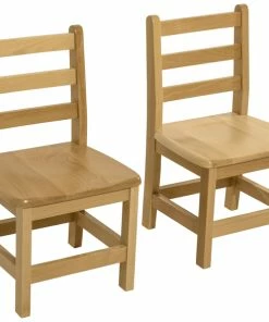 New 🤩 Wood Designs Deluxe Hardwood Chairs, 15-Inch Seat Height, 16 X 14-3/4 X 27-3/4 Inches, Natural, Set Of 2 🎁