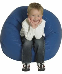 Best reviews of 😉 Childrens Factory Children's Factory Premium Bean Bag Chair, 26 Inches, Vinyl, Navy Blue ✨