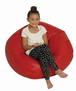Best reviews of 🛒 Childrens Factory Children's Factory Premium Bean Bag Chair, 26 Inches, Vinyl, Red 🌟