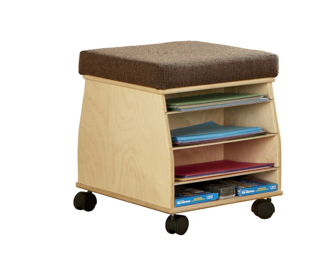 Deals ⨠Jonti-Craft SideKick Literacy Stool, 16 X 18-1/2 X 18 Inches, Espresso 𤊠- Image 3