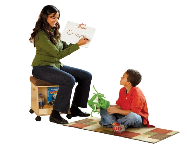 Deals ⨠Jonti-Craft SideKick Literacy Stool, 16 X 18-1/2 X 18 Inches, Espresso 𤊠- Image 2
