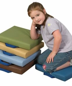 Best Sale ✔️ Childrens Factory Children's Factory Lightweight Square Cushions, 15 X 15 X 2-1/2 Inches, Vinyl, Set Of 5 ✨