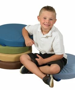 New 😉 Childrens Factory Children's Factory Lightweight Round Cushions, 15 X 15 X 2-1/2 Inches, Vinyl, Set Of 5 🛒