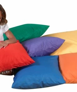 Flash Sale 🎉 Childrens Factory Children's Factory Pillow Set, 17 X 17 X 6 Inches, Polyester Cover, Primary Color, Set Of 6 😉