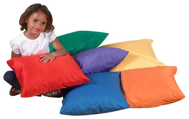Flash Sale ๐ Childrens Factory Children's Factory Pillow Set, 17 X 17 X 6 Inches, Polyester Cover, Primary Color, Set Of 6 ๐