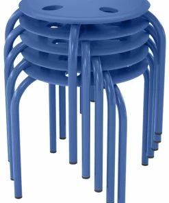 Wholesale 🔥 Classroom Select Prima Stool, 12-Inch Seat Height, Blue, Set Of 5 🎁