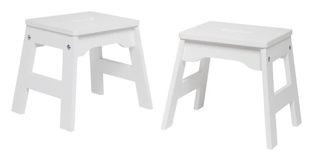 Brand new đ Melissa And Doug Melissa & Doug Wooden Stools, 12 X 11 X 11 Inches, White, Set Of 2 đ