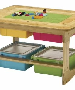 Outlet ๐ฅ Copernicus Bamboo Construction Bricks Table, 35 X 25 X 18-3/4 Inches ๐ฅฐ