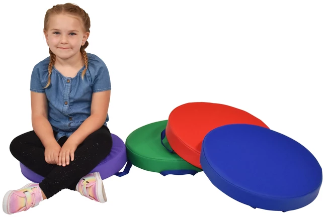 Wholesale ✨ Childcraft Round Cushions, 15 X 15 X 2-1/2 Inches, Set Of 4 ✨ - Image 6